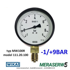 MW100R WIKA -1+9BAR